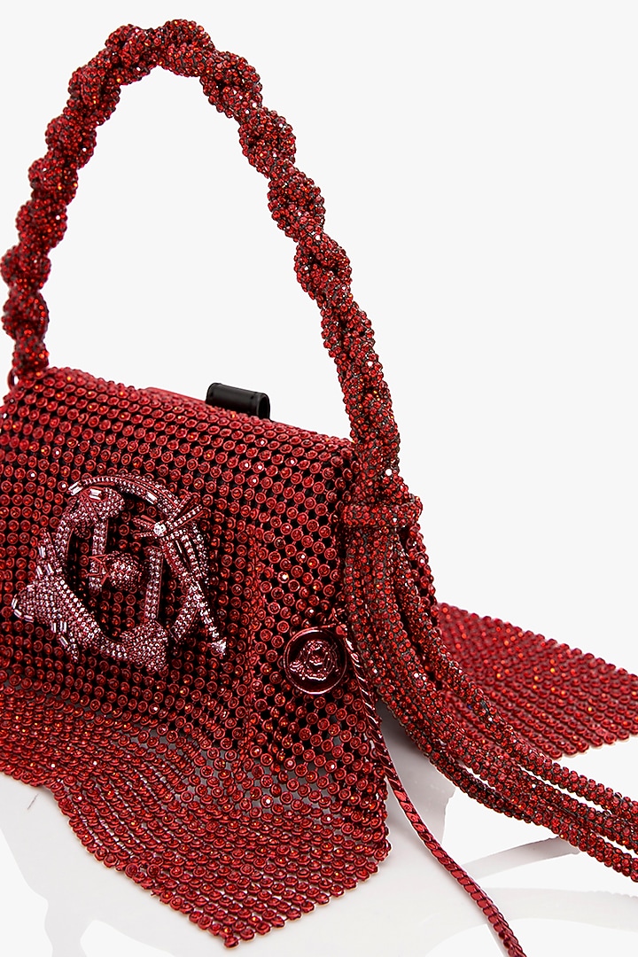 Promiscuous Red Crystal Furby Vegan Leather Nano Bag by Outhouse at Pernia's Pop Up Shop