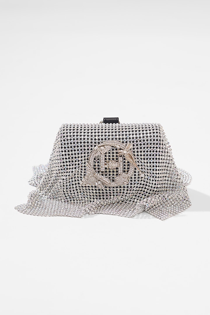 White Crystal Furby Vegan Leather Nano Bag by Outhouse at Pernia's Pop Up Shop
