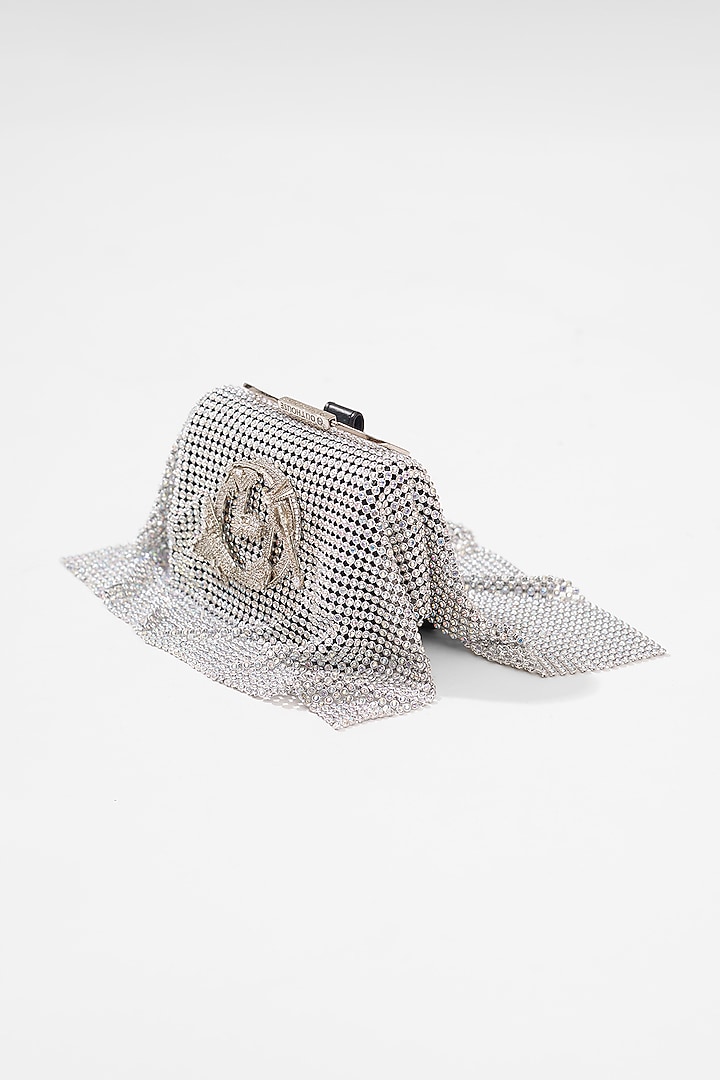 White Crystal Furby Vegan Leather Nano Bag by Outhouse at Pernia's Pop Up Shop