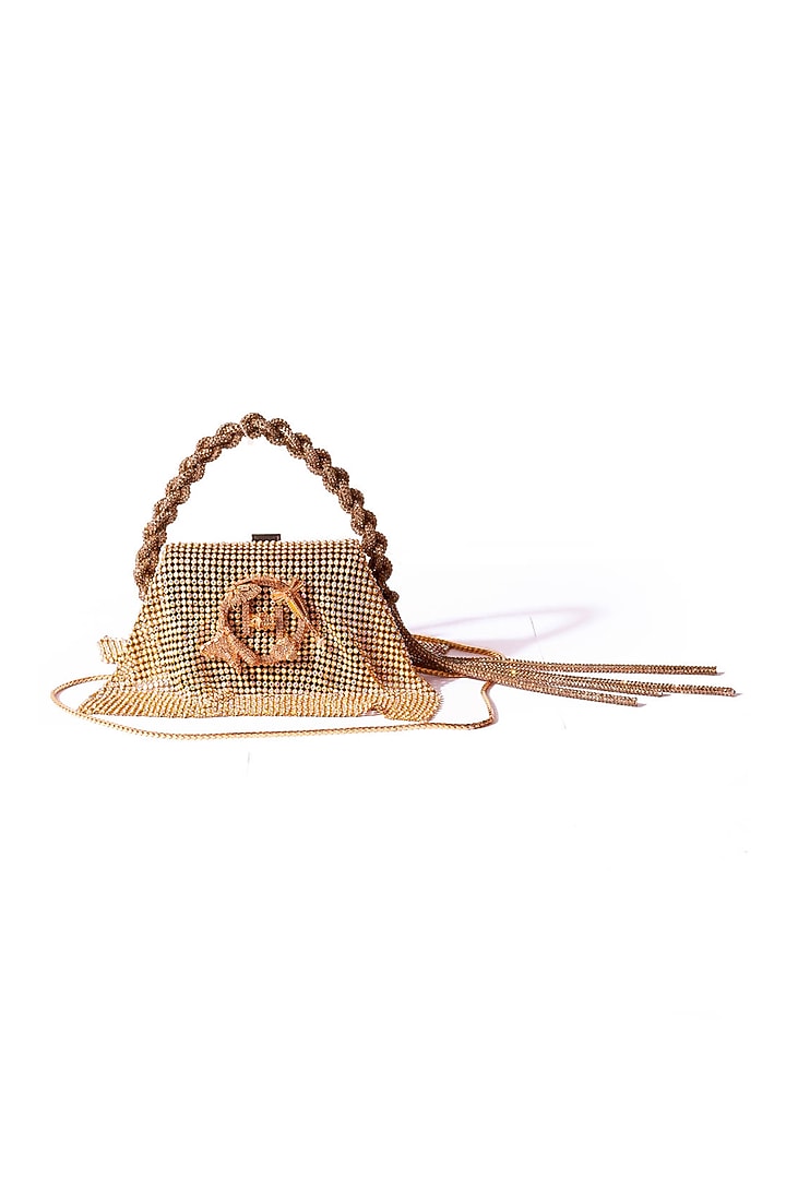 Gold Rush Crystal Furby Vegan Leather Nano Bag by Outhouse at Pernia's Pop Up Shop