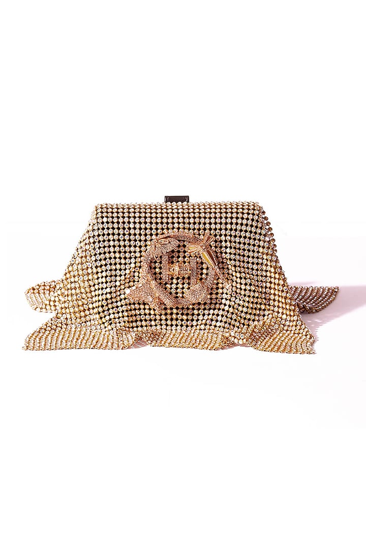 Gold Rush Crystal Furby Vegan Leather Nano Bag by Outhouse at Pernia's Pop Up Shop