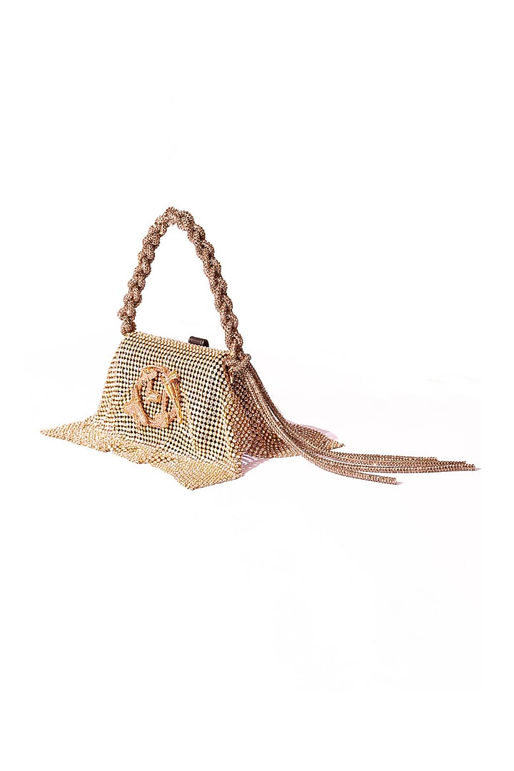 Gold Rush Crystal Furby Vegan Leather Nano Bag by Outhouse at Pernia's Pop Up Shop