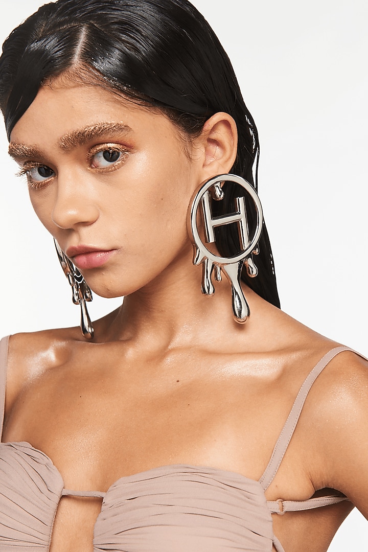 Silver Plated Silver Stud Earrings by Outhouse at Pernia's Pop Up Shop