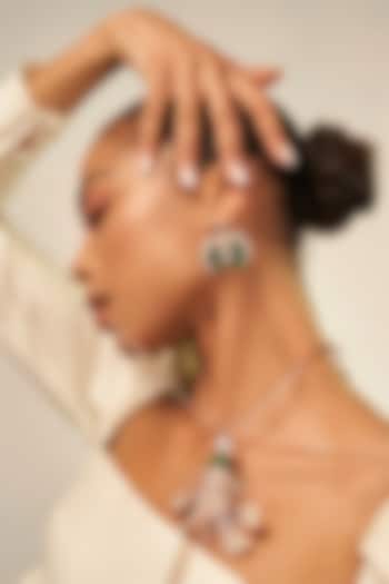 Rose Gold Plated Zircon Stud Earrings by Outhouse at Pernia's Pop Up Shop