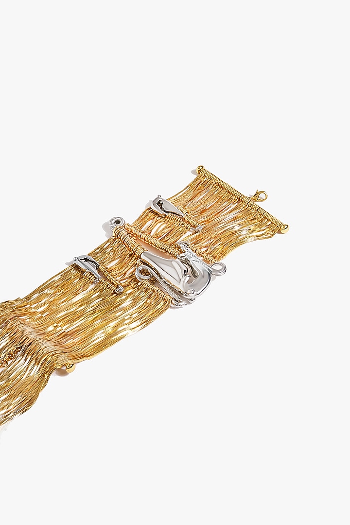 Two Tone Finish Baroque Pearl Bracelet by Outhouse at Pernia's Pop Up Shop