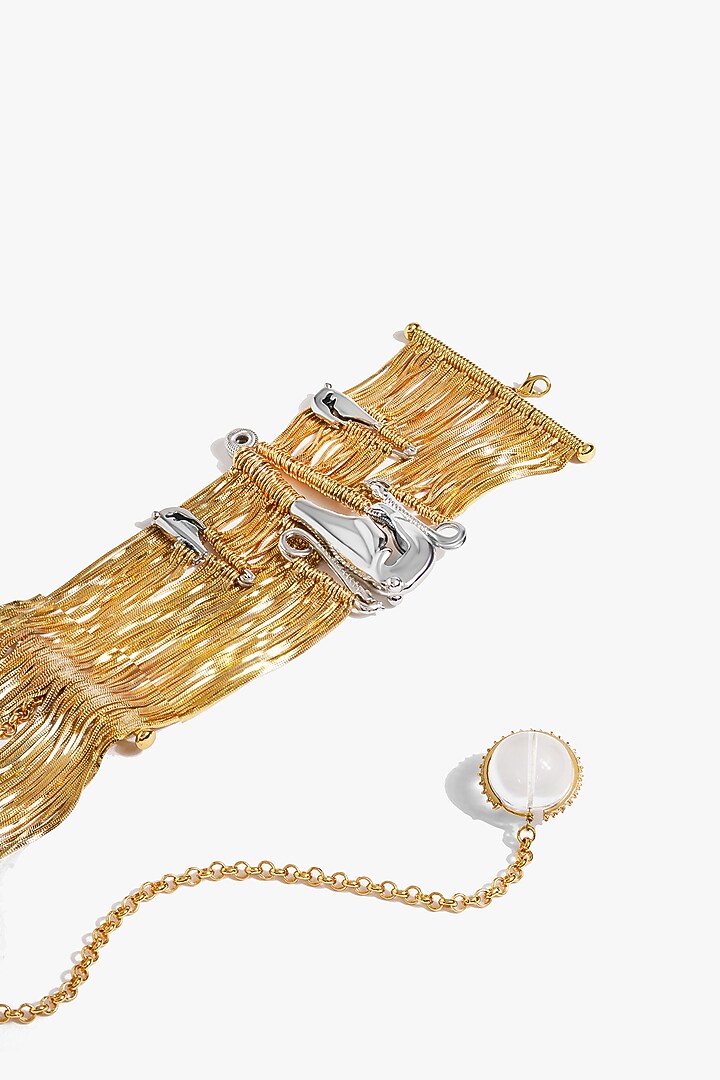 Two Tone Finish Baroque Pearl Bracelet by Outhouse at Pernia's Pop Up Shop