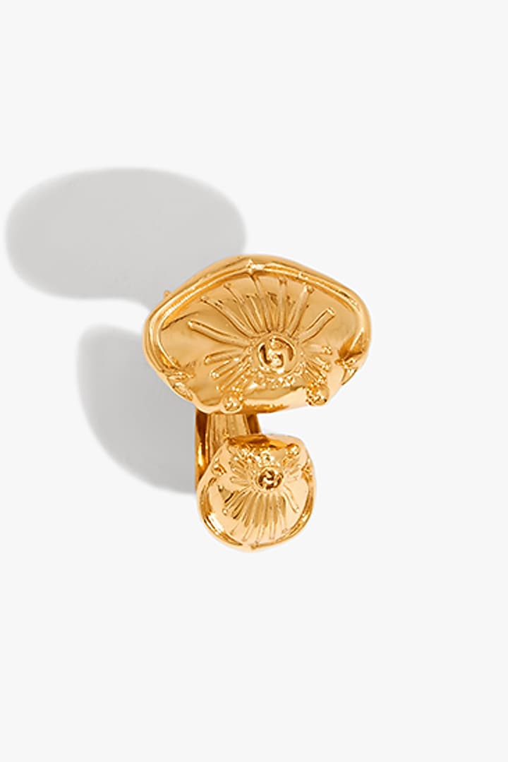 Gold Plated Adjustable Bug Head Ring by Outhouse at Pernia's Pop Up Shop