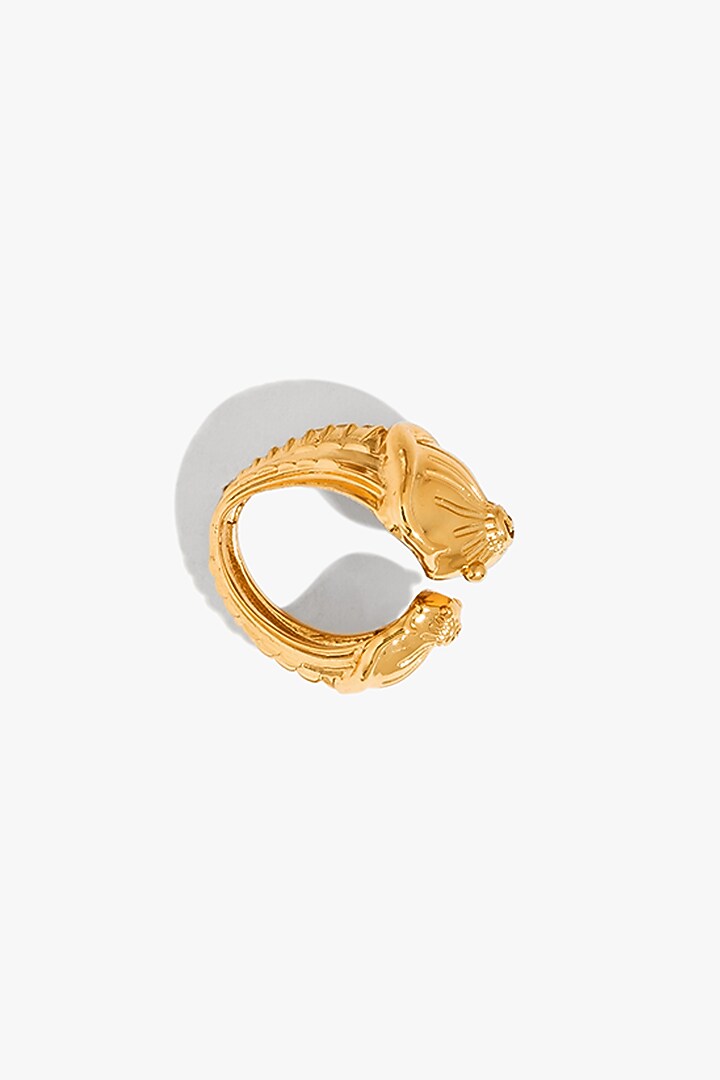 Gold Plated Adjustable Bug Head Ring by Outhouse at Pernia's Pop Up Shop