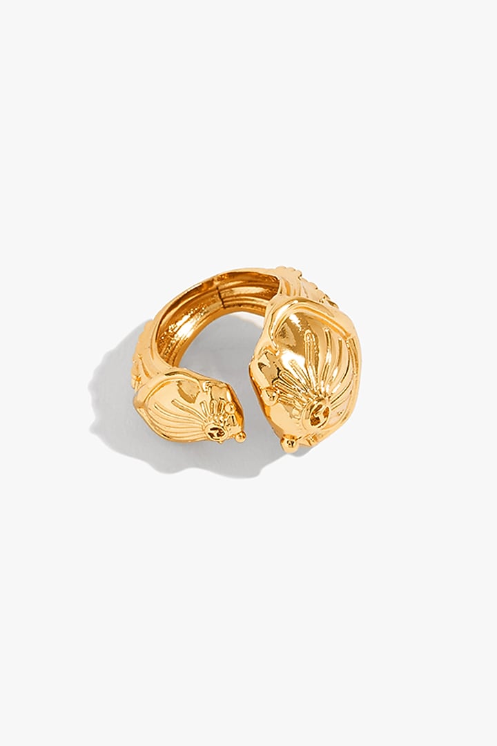 Gold Plated Adjustable Bug Head Ring by Outhouse at Pernia's Pop Up Shop