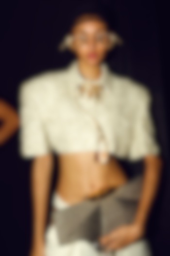 Two Tone Finish Baroque Pearl Choker Necklace by Outhouse at Pernia's Pop Up Shop