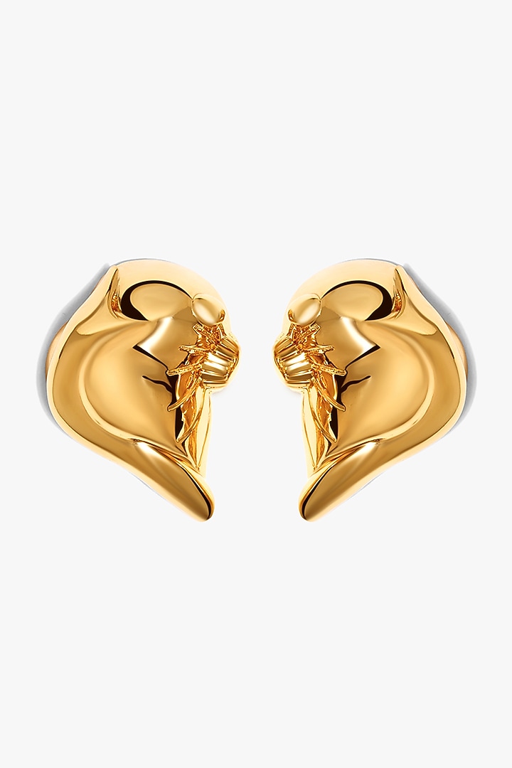Gold Plated Bug Head Stud Earrings by Outhouse at Pernia's Pop Up Shop