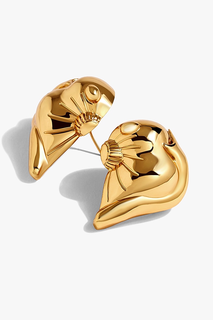 Gold Plated Bug Head Stud Earrings by Outhouse at Pernia's Pop Up Shop