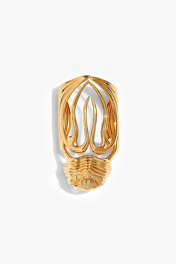Gold Plated Brass Statement Handcuff by Outhouse at Pernia's Pop Up Shop