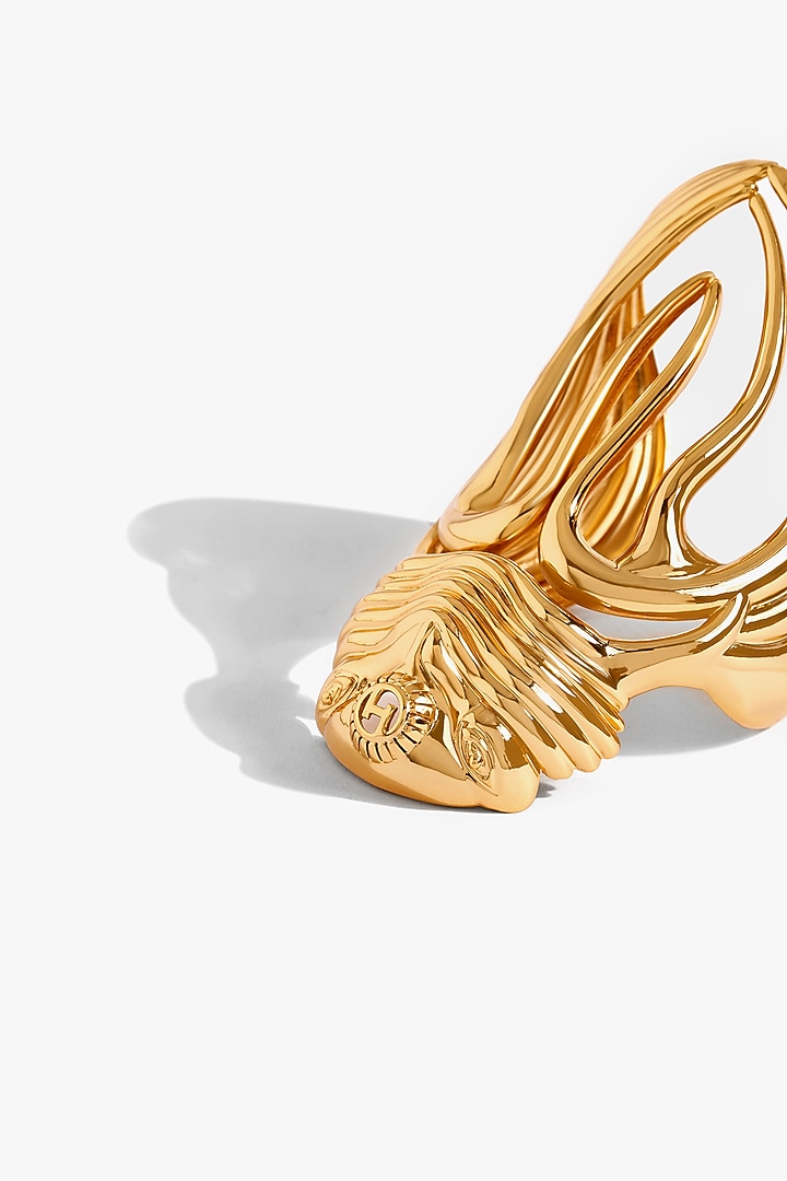 Gold Plated Brass Statement Handcuff by Outhouse at Pernia's Pop Up Shop