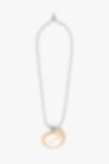 Two Tone Finish Pendant Cord Necklace by Outhouse at Pernia's Pop Up Shop