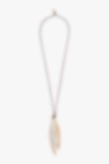 Two Tone Finish Brass Pendant Necklace by Outhouse at Pernia's Pop Up Shop