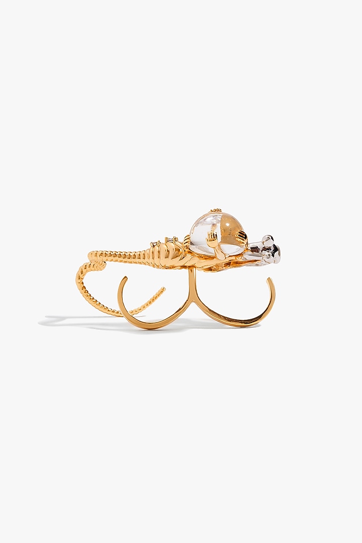 Two Tone Finish Cubic Zirconia & Swarovski Ring by Outhouse at Pernia's Pop Up Shop