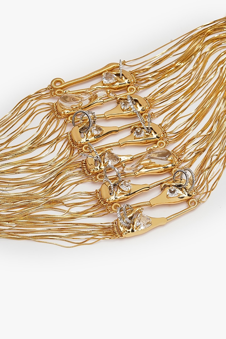 Gold Plated Cubic Zirconia Belt by Outhouse at Pernia's Pop Up Shop