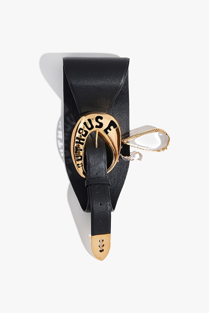 Gold Plated Vegan Leather Boss Belt by Outhouse at Pernia's Pop Up Shop
