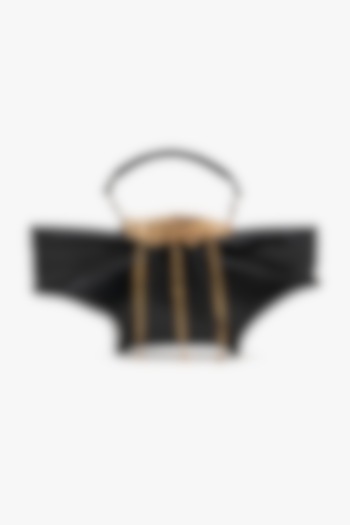 Cosmos Black & Silver Vegan Leather Clutch by Outhouse at Pernia's Pop Up Shop