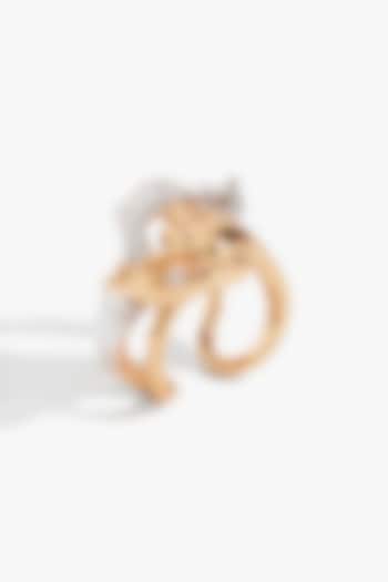 Two Tone Finish Mirror Arc Ring by Outhouse at Pernia's Pop Up Shop