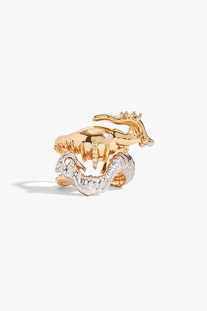 Two Tone Finish Mirror Arc Ring by Outhouse at Pernia's Pop Up Shop