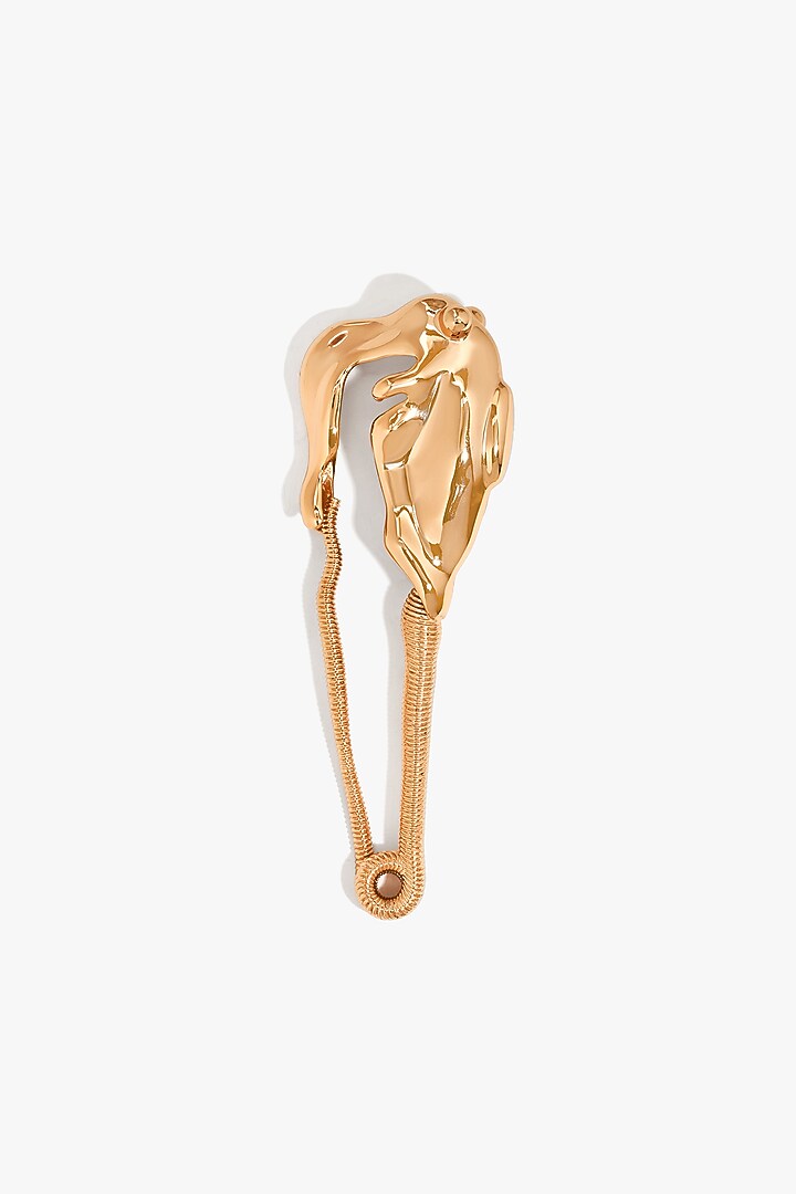 Gold Plated Brass Lapel Brooch by Outhouse at Pernia's Pop Up Shop