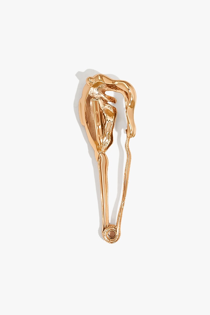 Gold Plated Brass Lapel Brooch by Outhouse at Pernia's Pop Up Shop