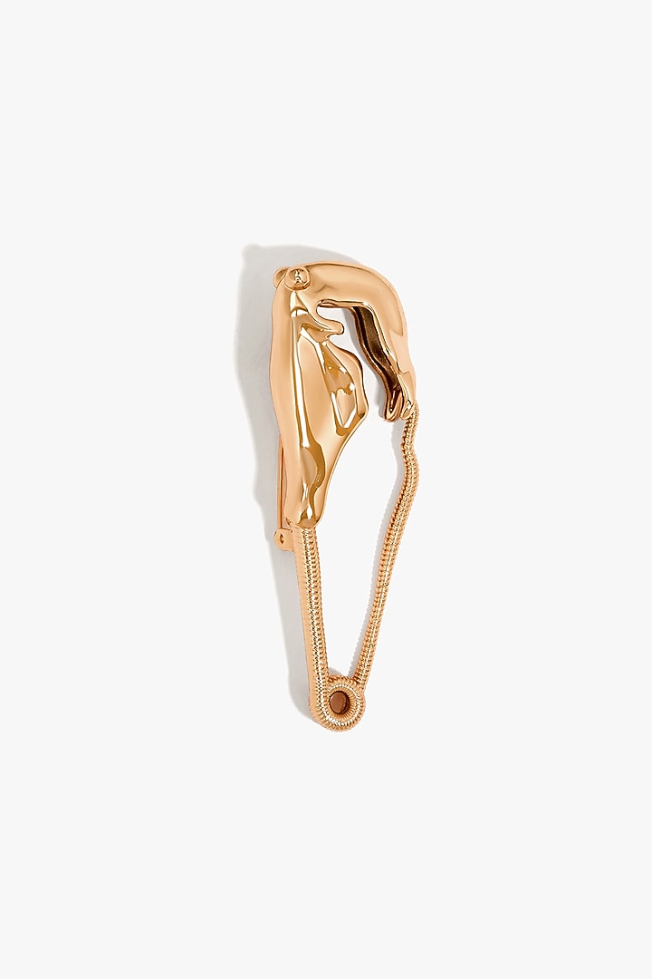 Gold Plated Brass Lapel Brooch by Outhouse at Pernia's Pop Up Shop