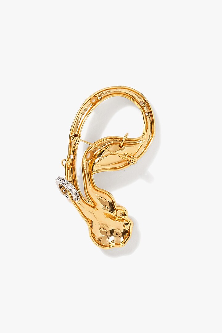 Two Tone Finish Swarovski Brooch by Outhouse at Pernia's Pop Up Shop