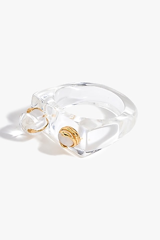 Two Tone Finish Resin Droplet Bangle by Outhouse