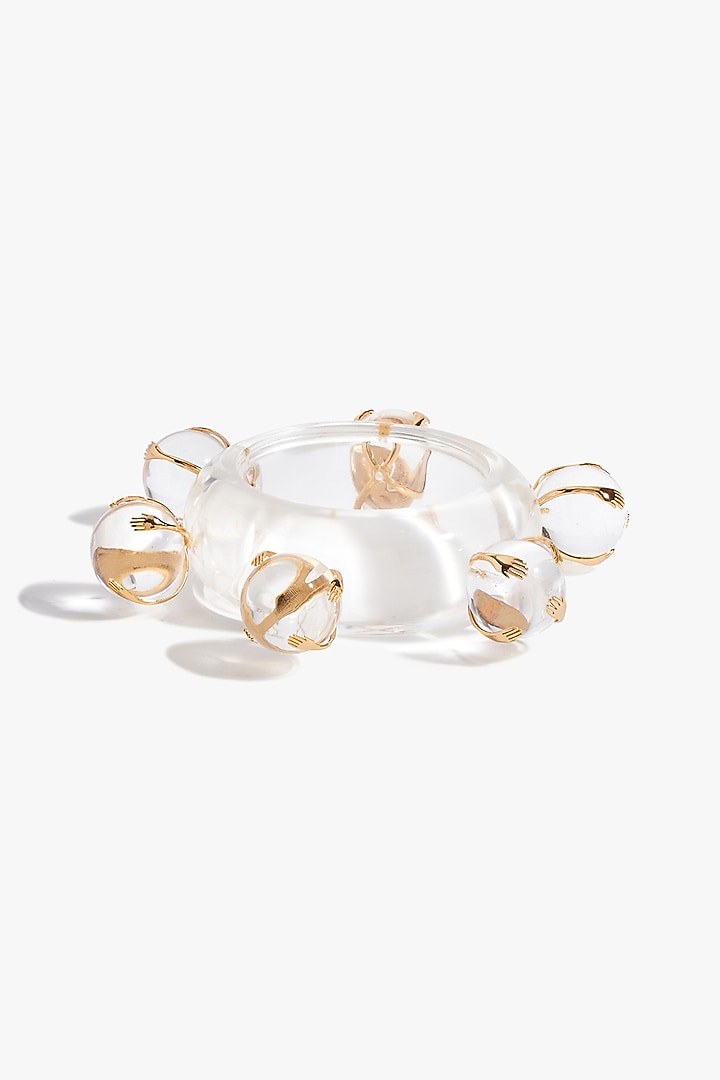 Two Tone Finish Resin Droplet Bangle by Outhouse at Pernia's Pop Up Shop