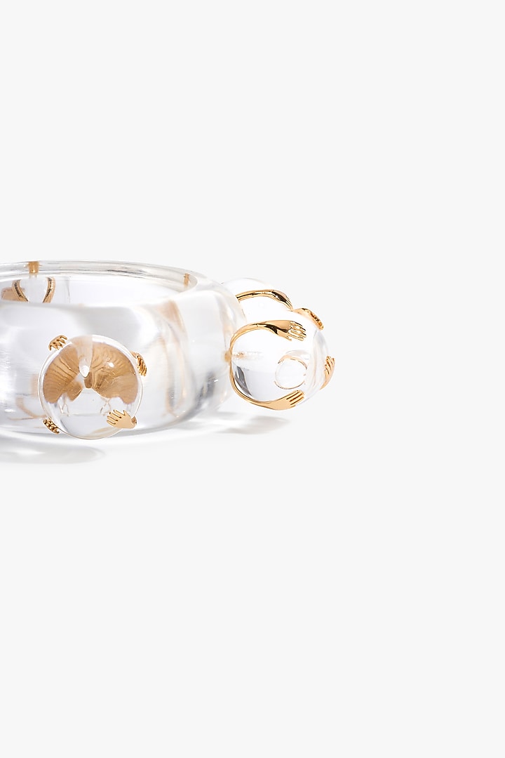Two Tone Finish Resin Droplet Bangle by Outhouse at Pernia's Pop Up Shop