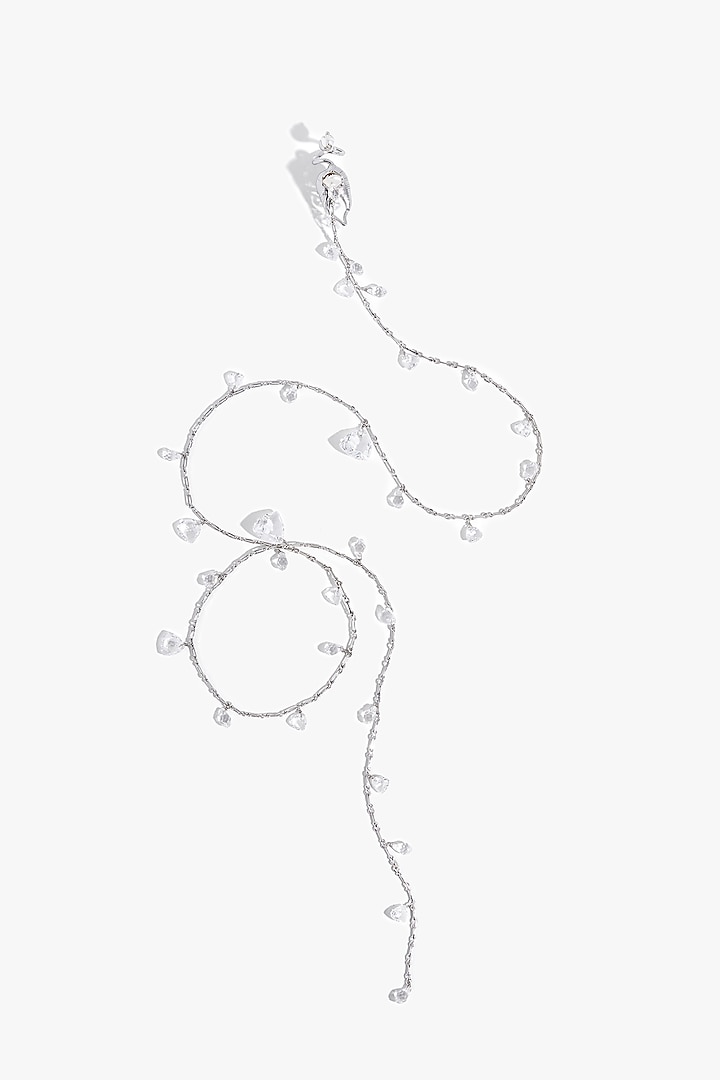 Silver Rhodium Plated Swarovski Crystal Nail Ring by Outhouse at Pernia's Pop Up Shop