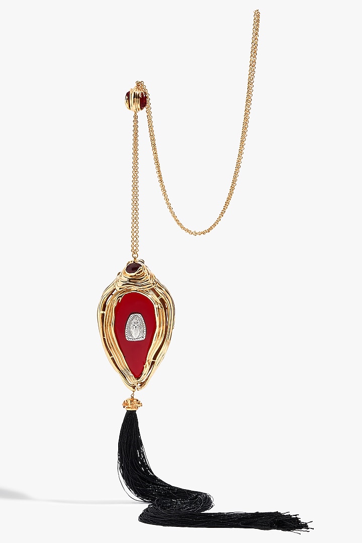 Two Tone Finish Onyx Cabochon Handcrafted Bag by Outhouse at Pernia's Pop Up Shop