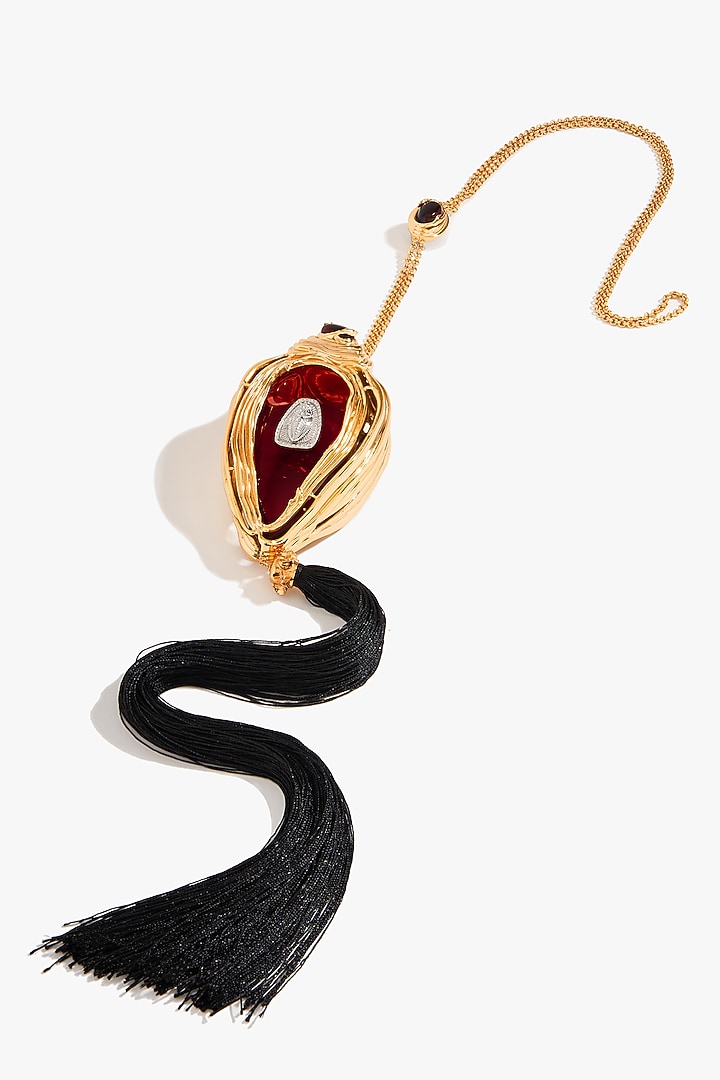 Two Tone Finish Onyx Cabochon Handcrafted Bag by Outhouse at Pernia's Pop Up Shop
