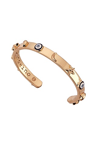 Gold Plated Charm Bangle by Outhouse