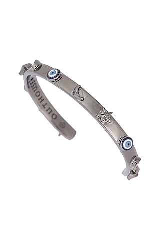 Gunmetal Finish Charm Bangle by Outhouse