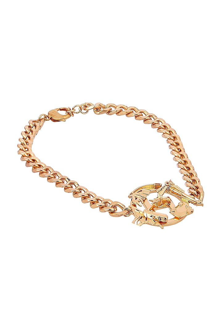 Gold Plated Textured Choker Necklace by Outhouse at Pernia's Pop Up Shop