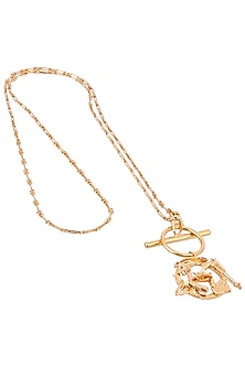 Gold Plated Mini Pendant Necklace by Outhouse-POPULAR PRODUCTS AT STORE