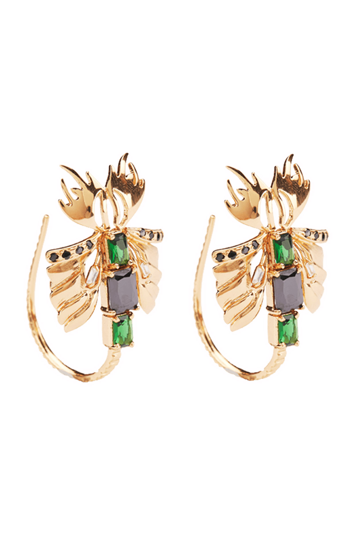 Gold Plated Handcrafted Earrings by Outhouse at Pernia's Pop Up Shop