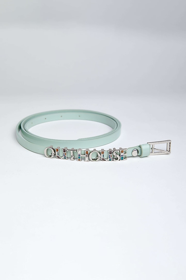 Mint Green Handcrafted Birdy Bag Belt by Outhouse