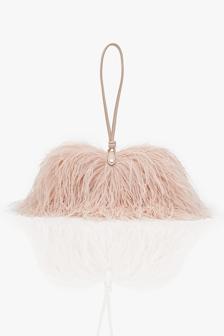 Pearl Pink Vegan Leather Applique Hand Work Midi Bag by Outhouse at Pernia's Pop Up Shop