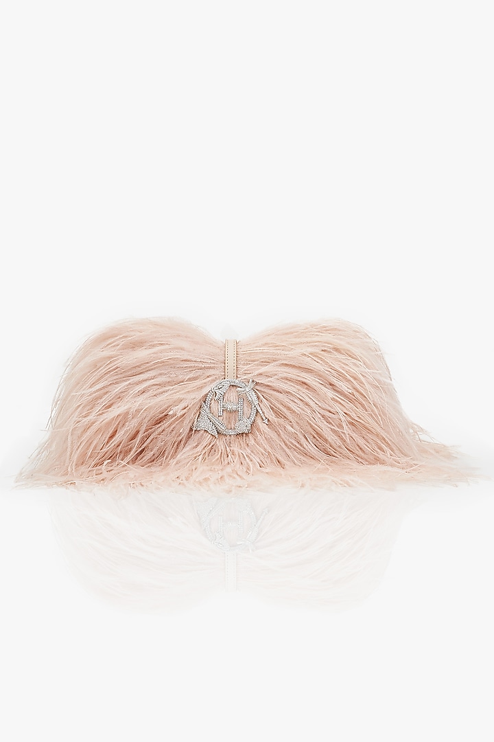 Pearl Pink Vegan Leather Applique Hand Work Midi Bag by Outhouse at Pernia's Pop Up Shop
