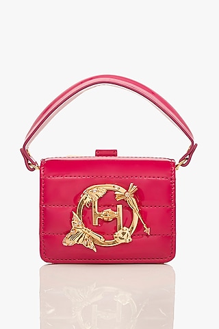 Fuchsia Pop Vegan Leather Nano Bag by Outhouse