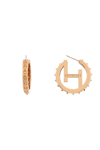 Gold Plated Mini Hoop Earrings by Outhouse