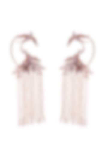 Rose Gold Plated Beaded Earrings by Outhouse at Pernia's Pop Up Shop