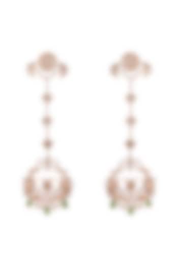 Rose Gold Plated Earrings With Swarovski Pearls by Outhouse at Pernia's Pop Up Shop