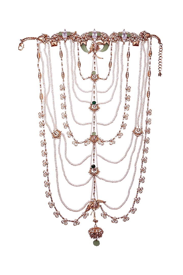 Rose Gold Plated Pearl & Swarovski Handcrafted Sting Necklace by Outhouse