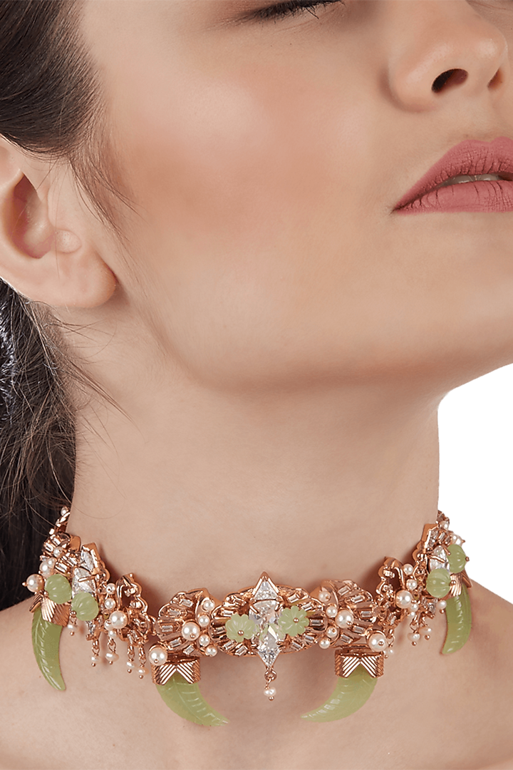 Rose Gold Plated Pearl Necklace by Outhouse at Pernia's Pop Up Shop